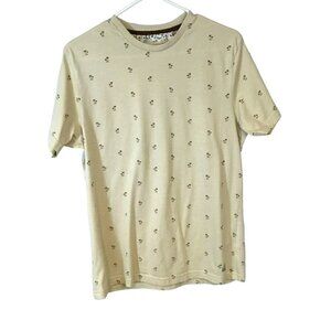 Denim & Flower Ricky Singh Tee Short Sleeve Pullover Crew Neck Palm Trees Medium